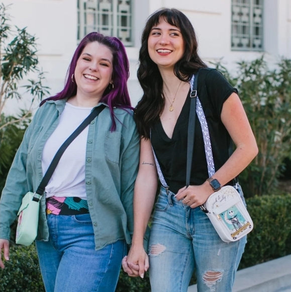 Disney Bag, Cross Body, The Nightmare Before Christmas Jack and Sally Star Cross - Picture 4 of 4